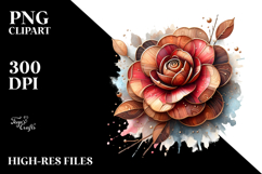 Shiny -Like Camellia | Watercolor Clipart Product Image 2