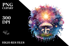 Magical Celestial Mushroom Tarot PNG Product Image 2