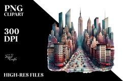 Watercolor Manhattan | Sublimation Clipart Product Image 3
