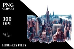 Watercolor Manhattan | Sublimation Clipart Product Image 1