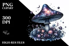 mushroom watercolor splash PNG Product Image 1