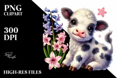 Cute Baby Highland Cow PNG Product Image 2
