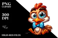Goofy Cartoon Chicken, Transparent PNG Product Image 2