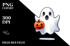 Funny Halloween Ghost, Simple PNG Product Image 2