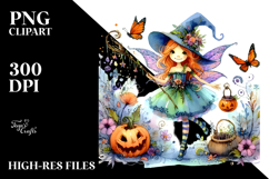 Vibrant Halloween Fairy | Clipart Product Image 2