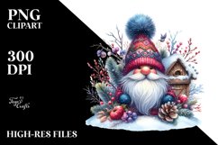 Vibrant Winter Gnome PNG Product Image 1