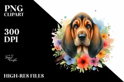 Colorful Cute Bloodhound | Sublimation Clipart Product Image 3
