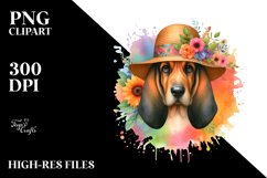 Colorful Cute Bloodhound | Sublimation Clipart Product Image 3