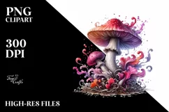 Detailed Glossy Mushroom PNG Product Image 1