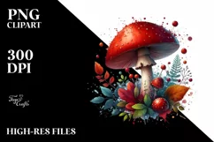 Detailed Glossy Mushroom PNG Product Image 1