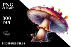 Detailed Glossy Mushroom PNG Product Image 3