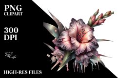 -like Gladiolus Watercolor Splash | Sublimation | Clipart Product Image 1