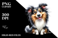 Cute Crazy Collie | Watercolor Funny Product Image 3