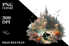 Simple Digital Painting Witch PNG Product Image 2
