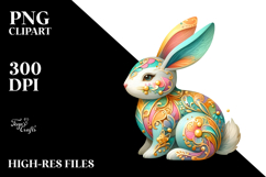 Wooden Bunny PNG Product Image 2