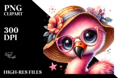 Cute Baby Flamingo PNG Product Image 2