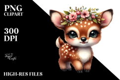 Adorable Baby Deer Sleeping PNG Product Image 2