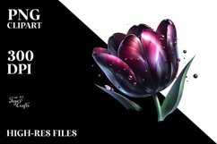 Shiny Metallic Tulip | Sublimation | Clipart Product Image 1