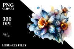 Abstract Shiny -like Narcissus | Sublimation Clipart Product Image 1