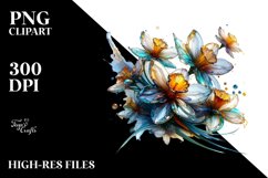 Abstract Shiny -like Narcissus | Sublimation Clipart Product Image 3