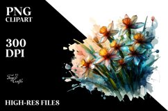 Abstract Shiny -like Narcissus | Sublimation Clipart Product Image 1