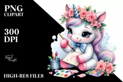 Cute Baby Unicorn | Sublimation Clipart Product Image 3
