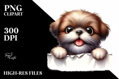 Cute Funny Shih Tzu Watercolor Product Image 1