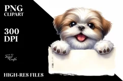 Cute Funny Shih Tzu Watercolor Product Image 1