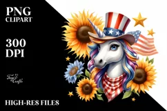 Funny Hummingbird in USA Flag Colors | Sublimation | Clipart Product Image 3