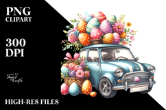 Whimsical Easter Car, PNG Product Image 2