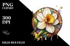 Glossy Narcissus Stained Clipart Product Image 1