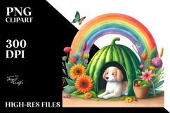 Colorful Dog House Illustration | Clipart Product Image 1