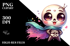 Funny Adorable Skeleton, Soft Brush PNG Product Image 2