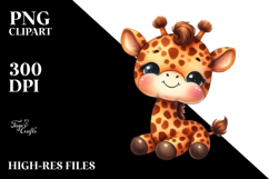 Smiling Plush Giraffe | Sublimation | Clipart Product Image 2
