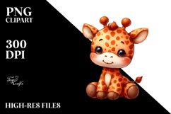 Smiling Plush Giraffe | Sublimation | Clipart Product Image 1