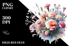 Colorful Washed Carnation | Clipart Product Image 3