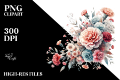 Colorful Washed Carnation | Clipart Product Image 2