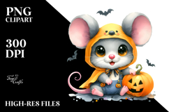 Cute Baby Mouse Halloween Drawing PNG Product Image 2