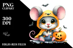 Cute Baby Mouse Halloween Drawing PNG Product Image 2