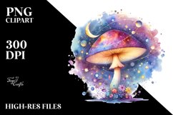 colorful Watercolor Celestial Mushroom | Sublimation | Product Image 3