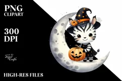 Cute Baby Zebra Halloween PNG Product Image 3