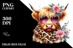 Elegant Highland Cow Animal Print Scarf Product Image 3