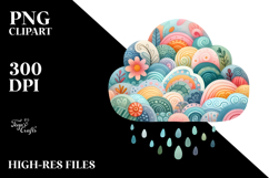 Colorful Whimsical Cloud in Watercolor Product Image 2
