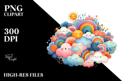 Colorful Whimsical Cloud in Watercolor Product Image 2