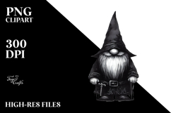 Simple Funny Gothic Gnome PNG Product Image 2