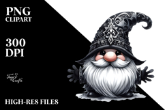 Simple Funny Gothic Gnome PNG Product Image 2