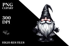 Simple Funny Gothic Gnome PNG Product Image 2