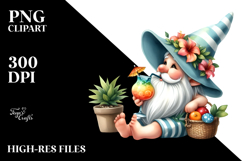 Whimsical Cocktail Gnome PNG Product Image 2