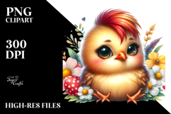 Cute Energetic Chicken PNG Product Image 2