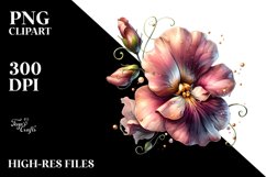 Detailed Sweet Pea Watercolor Splash | Clipart Product Image 3